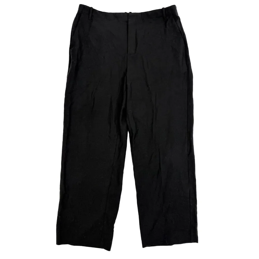 MADEWELL Slouchy Straight Pant 14 True Black Dress Career Work NWT B17